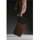 Capac spate magnetic din piele Horween Nomad pentru iPhone 17 Pro Max, maro rustic (iPhone 17 Pro Max, NM014384858) by www.silkase.ro