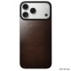 Capac spate magnetic din piele Horween Nomad pentru iPhone 17 Pro Max, maro rustic (iPhone 17 Pro Max, NM014384858) by www.silkase.ro