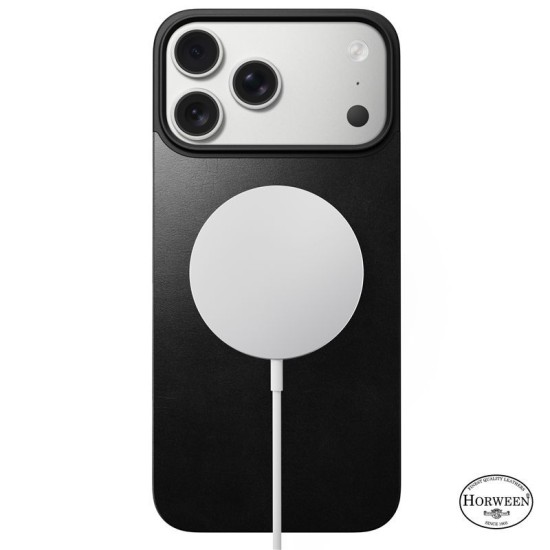 Capac spate magnetic din piele Horween Nomad pentru iPhone 17 Pro Max, negru (iPhone 17 Pro Max, NM014391858) by www.silkase.ro
