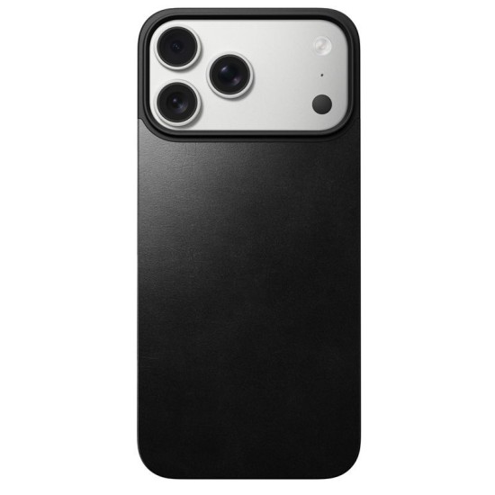 Capac spate magnetic din piele Horween Nomad pentru iPhone 17 Pro Max, negru (iPhone 17 Pro Max, NM014391858) by www.silkase.ro