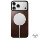 Capac spate magnetic din piele Horween Nomad pentru iPhone 17 Pro, maro rustic (iPhone 17 Pro, NM014407858) by www.silkase.ro