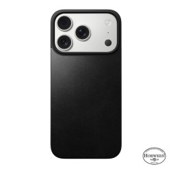 Capac spate magnetic din piele Horween Nomad pentru iPhone 17 Pro, negru