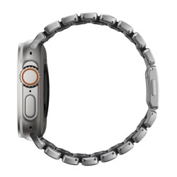 Curea Nomad Stratos Natural Titanium Black FKM pentru Apple Watch 45/46/49mm