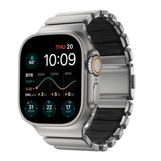 Curea Nomad Stratos Natural Titanium Black FKM pentru Apple Watch 45/46/49mm Curea Nomad Stratos Natural Titanium Black FKM pentru Apple Watch 45/46/49mm (Ingredi, NM014421858) by www.silkase.ro