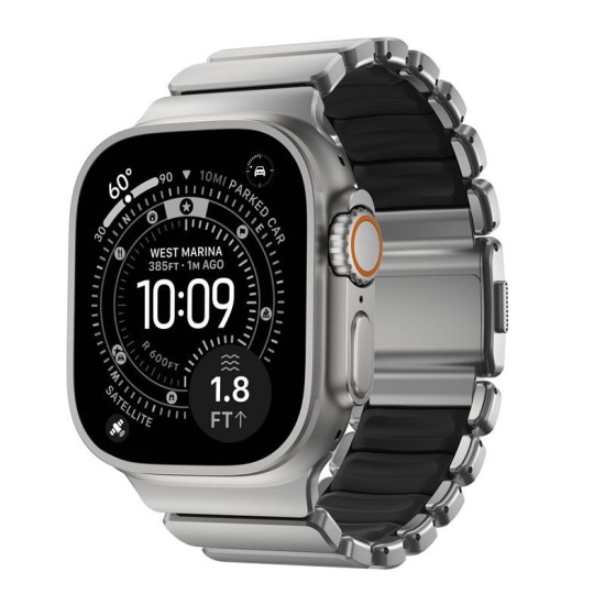 Curea Nomad Stratos Natural Titanium Black FKM pentru Apple Watch 45/46/49mm Curea Nomad Stratos Natural Titanium Black FKM pentru Apple Watch 45/46/49mm (Ingredi, NM014421858) by www.silkase.ro