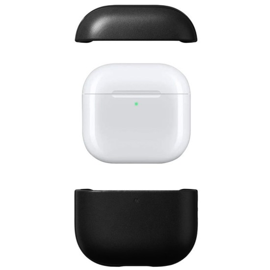 Husa de protectie din piele Nomad Modern pentru Airpods 4, neagra (4, NM014582858) by www.silkase.ro