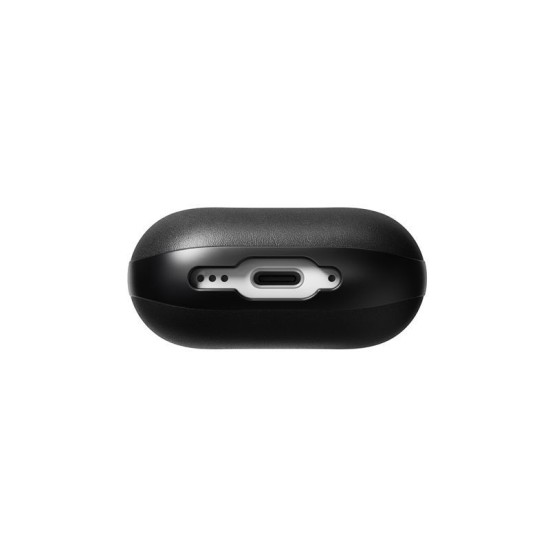 Husa de protectie din piele Nomad Modern pentru Airpods 4, neagra (4, NM014582858) by www.silkase.ro
