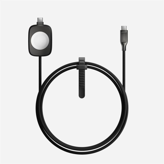 Cablu universal pentru incarcare Nomad compatibil cu Apple Watch, 100W, USB-C, 1.5m, Carbide (Ingredi, NM014780858) by www.silkase.ro