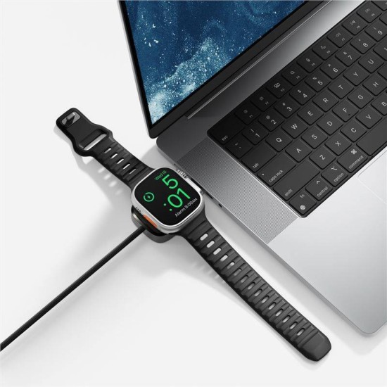 Cablu universal pentru incarcare Nomad compatibil cu Apple Watch, 100W, USB-C, 1.5m, Carbide (Ingredi, NM014780858) by www.silkase.ro