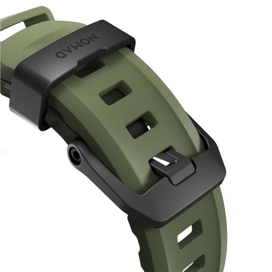 Curea cauciuc NOMAD Rocky Point compatibila cu Apple Watch 4/5/6/7/8/9/10/SE/Ultra1/2 42/44/45/46/49mm Forest/Black (Ingredi, NM014797858) by www.silkase.ro