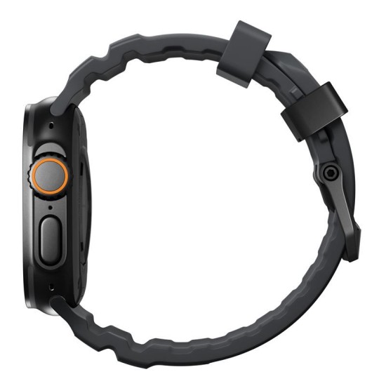 Curea cauciuc NOMAD Rocky Point compatibila cu Apple Watch 4/5/6/7/8/9/10/SE/Ultra1/2 42/44/45/46/49mm Storm/Black (Nomad, Ingredi) by www.silkase.ro Curea cauciuc NOMAD Rocky Point compatibila cu Apple Watch 4/5/6/7/8/9/10/SE/Ultra1/2 42/44/45/46/49mm Storm/Black (Ingredi, NM014803858) by www.silkase.ro