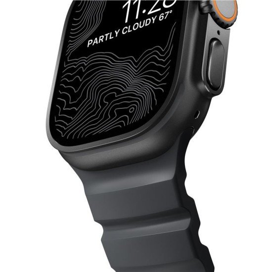 Curea cauciuc NOMAD Rocky Point compatibila cu Apple Watch 4/5/6/7/8/9/10/SE/Ultra1/2 42/44/45/46/49mm Storm/Black (Nomad, Ingredi) by www.silkase.ro Curea cauciuc NOMAD Rocky Point compatibila cu Apple Watch 4/5/6/7/8/9/10/SE/Ultra1/2 42/44/45/46/49mm Storm/Black (Ingredi, NM014803858) by www.silkase.ro