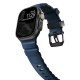 Curea cauciuc NOMAD Rocky Point compatibila cu Apple Watch 4/5/6/7/8/9/10/SE/Ultra1/2 42/44/45/46/49mm Atlantic/Black (Ingredi, NM014827858) by www.silkase.ro