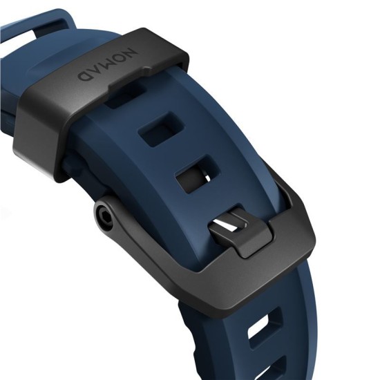 Curea cauciuc NOMAD Rocky Point compatibila cu Apple Watch 4/5/6/7/8/9/10/SE/Ultra1/2 42/44/45/46/49mm Atlantic/Black (Ingredi, NM014827858) by www.silkase.ro