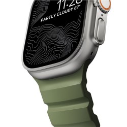 Curea cauciuc NOMAD Rocky Point compatibila cu Apple Watch 4/5/6/7/8/9/10/SE/Ultra1/2 42/44/45/46/49mm Forest/Silver Curea cauciuc NOMAD Rocky Point compatibila cu Apple Watch 4/5/6/7/8/9/10/SE/Ultra1/2 42/44/45/46/49mm Forest/Silver