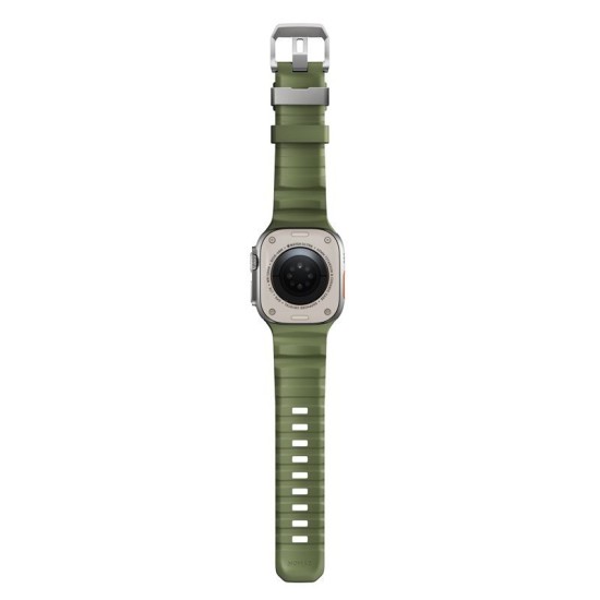 Curea cauciuc NOMAD Rocky Point compatibila cu Apple Watch 4/5/6/7/8/9/10/SE/Ultra1/2 42/44/45/46/49mm Forest/Silver (Nomad, Ingredi) by www.silkase.ro Curea cauciuc NOMAD Rocky Point compatibila cu Apple Watch 4/5/6/7/8/9/10/SE/Ultra1/2 42/44/45/46/49mm Forest/Silver (Ingredi, NM014841858) by www.silkase.ro