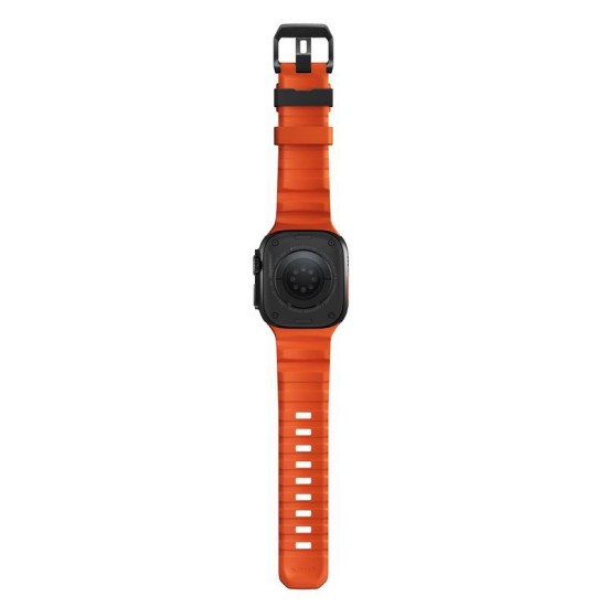 Curea cauciuc NOMAD Rocky Point compatibila cu Apple Watch 4/5/6/7/8/9/10/SE/Ultra1/2 42/44/45/46/49mm Magma/Black (Nomad, Ingredi) by www.silkase.ro Curea cauciuc NOMAD Rocky Point compatibila cu Apple Watch 4/5/6/7/8/9/10/SE/Ultra1/2 42/44/45/46/49mm Magma/Black (Ingredi, NM014865858) by www.silkase.ro