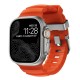 Curea cauciuc NOMAD Rocky Point compatibila cu Apple Watch 4/5/6/7/8/9/10/SE/Ultra1/2 42/44/45/46/49mm Magma/Silver (Nomad, Ingredi) by www.silkase.ro Curea cauciuc NOMAD Rocky Point compatibila cu Apple Watch 4/5/6/7/8/9/10/SE/Ultra1/2 42/44/45/46/49mm Magma/Silver (Ingredi, NM014872858) by www.silkase.ro