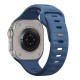 Curea rezistenta la apa NOMAD Sport compatibila cu Apple Watch 4/5/6/7/8/9/10/SE/Ultra1/2 42/44/45/46/49mm, M/L, Naval Blue (Ingredi, NM014919858) by www.silkase.ro
