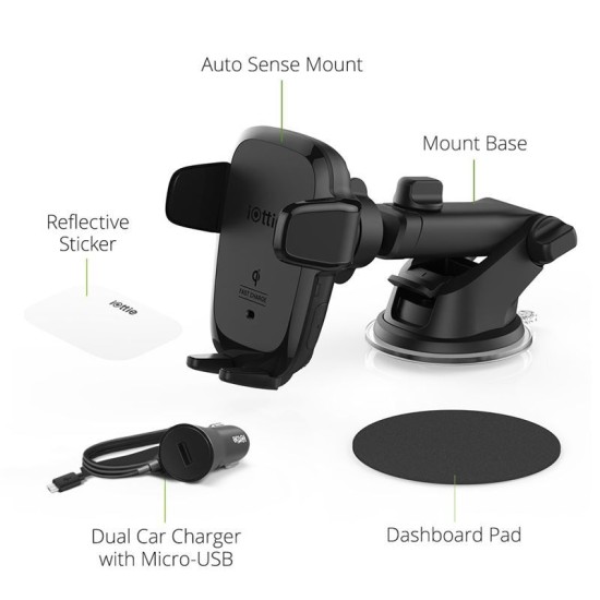 Suport auto cu incarcare wireless iOttie, Universal, Latime 92 mm, Negru (Spigen, Suport auto) by www.silkase.ro Suport auto cu incarcare wireless iOttie, Universal, Latime 92 mm, Negru (Suport auto, HLCRIO161) by www.silkase.ro