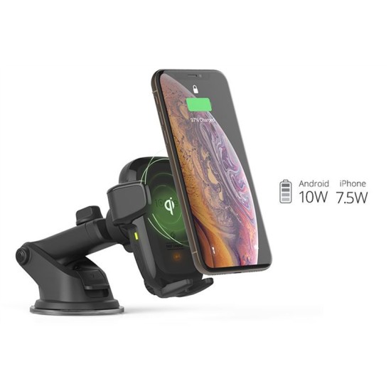 Suport auto cu incarcare wireless iOttie, Universal, Latime 92 mm, Negru (Spigen, Suport auto) by www.silkase.ro Suport auto cu incarcare wireless iOttie, Universal, Latime 92 mm, Negru (Suport auto, HLCRIO161) by www.silkase.ro