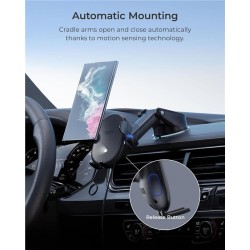 Suport auto universal iOttie Auto Sense 2, Incarcare Wireless 15W, Dashboard / Windshield Mount, Negru
