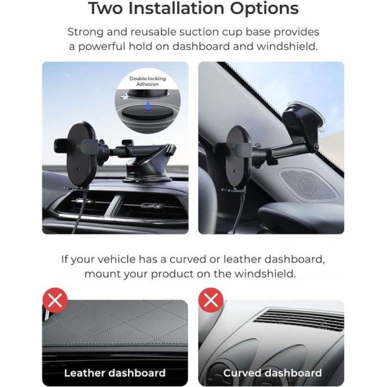 Suport auto universal iOttie Auto Sense 2, Incarcare Wireless 15W, Dashboard / Windshield Mount, Negru (iOttie, Suport auto) by www.silkase.ro Suport auto universal iOttie Auto Sense 2, Incarcare Wireless 15W, Dashboard / Windshield Mount, Negru (Suport auto, ATSWCG205) by www.silkase.ro