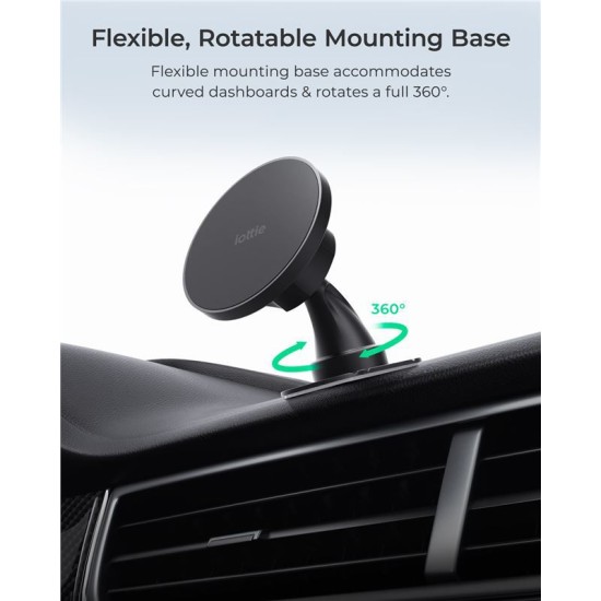 Suport auto universal iOttie iTap 3, Compatibil MagSafe, Flush Mount, Rotire 360 grade, Negru (iOttie, Suport auto) by www.silkase.ro Suport auto universal iOttie iTap 3, Compatibil MagSafe, Flush Mount, Rotire 360 grade, Negru (Suport auto, ITMNCG109) by www.silkase.ro