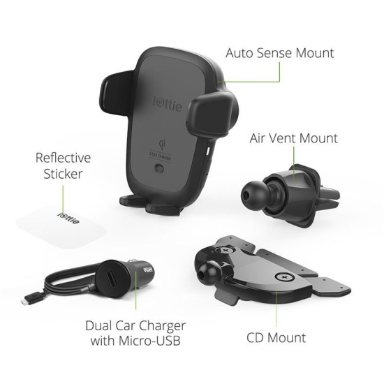 Suport auto iOttie AutoSense cu incarcare wireless pentru ventilatie si CD slot (iOttie, Ingredi) by www.silkase.ro Suport auto iOttie AutoSense cu incarcare wireless pentru ventilatie si CD slot (Suport auto, HLCRIO164) by www.silkase.ro