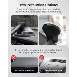 Suport auto universal iOttie iTap 3, Compatibil MagSafe, Dashboard / Windshield Mount, Negru