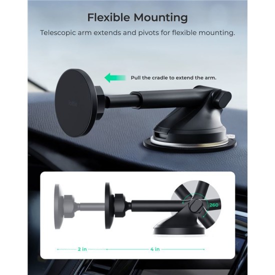 Suport auto universal iOttie iTap 3, Compatibil MagSafe, Dashboard / Windshield Mount, Negru (iOttie, Suport auto) by www.silkase.ro Suport auto universal iOttie iTap 3, Compatibil MagSafe, Dashboard / Windshield Mount, Negru (Suport auto, ITMNCG107) by www.silkase.ro