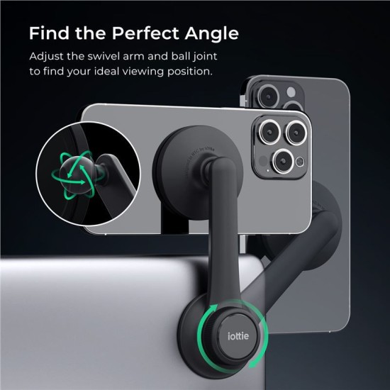 Suport iOttie Terus Magnetic MagSafe, Atasare pe monitor, Negru (iOttie, Accesorii telefoane) by www.silkase.ro Suport iOttie Terus Magnetic MagSafe, Atasare pe monitor, Negru (Suporturi Auto și Birou, TRSNCG101) by www.silkase.ro