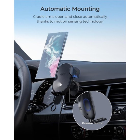 Suport auto universal iOttie Auto Sense 2, Incarcare Wireless 15W, Air Vent Mount, Negru (iOttie, Suport auto) by www.silkase.ro Suport auto universal iOttie Auto Sense 2, Incarcare Wireless 15W, Air Vent Mount, Negru (Suport auto, ATSWCG206) by www.silkase.ro