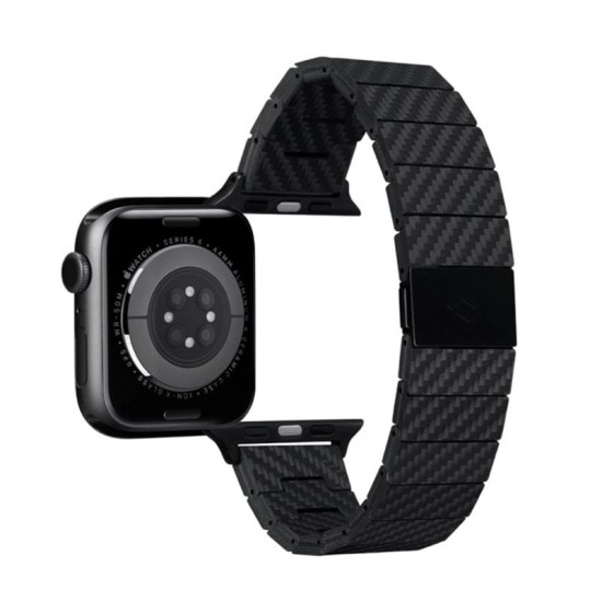 Curea PITAKA Carbon Fiber compatibila cu Apple Watch 4/5/6/7/8/SE/Ultra 42/44/45/49mm Black (PITAKA, Ingredi) by www.silkase.ro Curea PITAKA Carbon Fiber compatibila cu Apple Watch 4/5/6/7/8/SE/Ultra 42/44/45/49mm Black (Ingredi, AWB2307) by www.silkase.ro