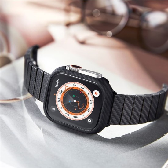 Husa ceas, Pitaka, Air, Pentru Apple Watch ULTRA 49mm, Negru (PITAKA, Ingredi) by www.silkase.ro Husa ceas, Pitaka, Air, Pentru Apple Watch ULTRA 49mm, Negru (Ingredi, KW3001A) by www.silkase.ro
