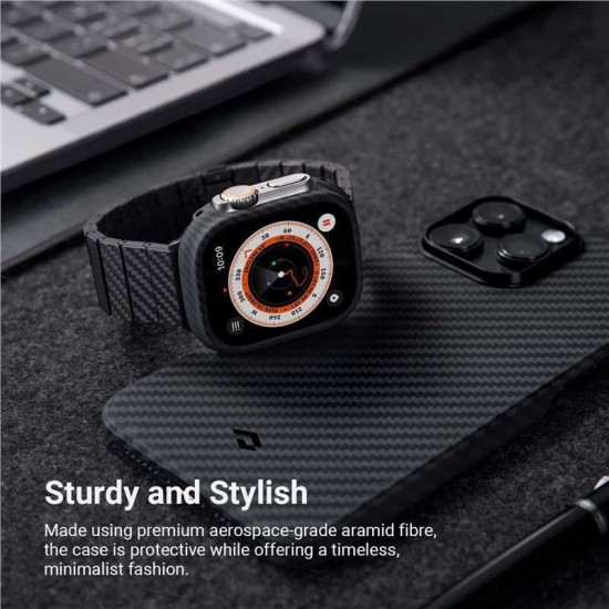 Husa ceas, Pitaka, Air, Pentru Apple Watch ULTRA 49mm, Negru (PITAKA, Ingredi) by www.silkase.ro Husa ceas, Pitaka, Air, Pentru Apple Watch ULTRA 49mm, Negru (Ingredi, KW3001A) by www.silkase.ro