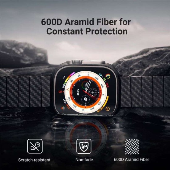 Husa ceas, Pitaka, Air, Pentru Apple Watch ULTRA 49mm, Negru (PITAKA, Ingredi) by www.silkase.ro Husa ceas, Pitaka, Air, Pentru Apple Watch ULTRA 49mm, Negru (Ingredi, KW3001A) by www.silkase.ro