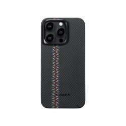 Carcasa Pitaka, aramida kevlar, ultra slim, pentru Apple iPhone 15 Pro