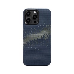 Husa de protectie Pitaka StarPeak MagEZ Case 4, Aramida 1500D, pentru iPhone 15 Pro Max, compatibila MagSafe, Milk Way Galaxy