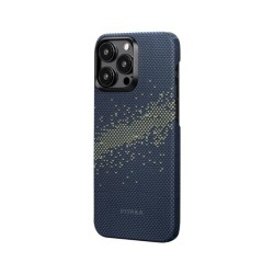 Husa de protectie Pitaka StarPeak MagEZ Case 4, Aramida 1500D, pentru iPhone 15 Pro Max, compatibila MagSafe, Milk Way Galaxy