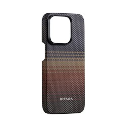 Husa de protectie Pitaka MagEZ Case 5, 1500D, pentru iPhone 15 Pro, compatibila MagSafe, Sunset