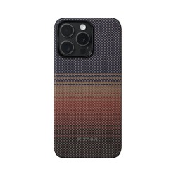 Husa de protectie Pitaka MagEZ Case 5, 1500D, pentru iPhone 15 Pro Max, compatibila MagSafe, Sunset