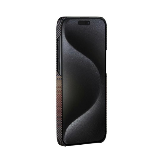 Husa de protectie Pitaka MagEZ Case 5, 1500D, pentru iPhone 15 Pro Max, compatibila MagSafe, Sunset (iPhone 15 Pro Max, KI1501SUM) by www.silkase.ro
