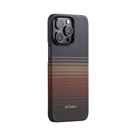 Husa de protectie Pitaka MagEZ Case 5, 1500D, pentru iPhone 15 Pro Max, compatibila MagSafe, Sunset (iPhone 15 Pro Max, KI1501SUM) by www.silkase.ro