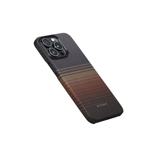 Husa de protectie Pitaka MagEZ Case 5, 1500D, pentru iPhone 15 Pro Max, compatibila MagSafe, Sunset (iPhone 15 Pro Max, KI1501SUM) by www.silkase.ro