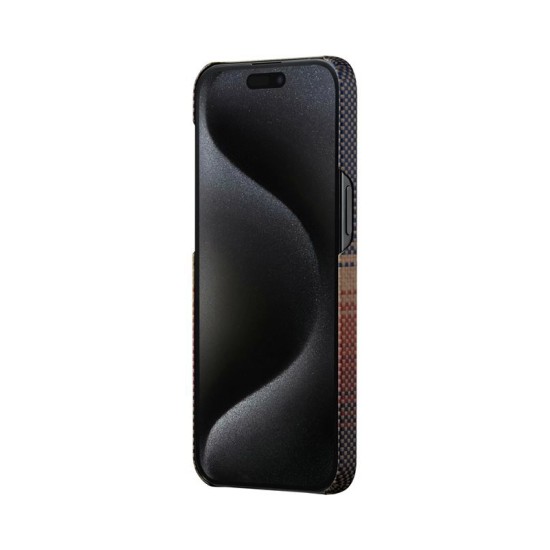 Husa de protectie Pitaka MagEZ Case 5, 1500D, pentru iPhone 15 Pro Max, compatibila MagSafe, Sunset (iPhone 15 Pro Max, KI1501SUM) by www.silkase.ro
