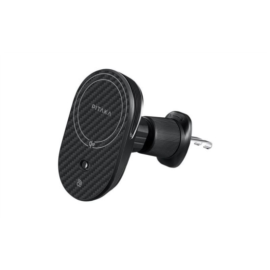 Suport auto PITAKA MagEZ Car Mount Pro 2 Qi2, Air Vent Mount, Compatibil MagSafe, Incarcare Wireless 15W, Negru (PITAKA, Suport auto) by www.silkase.ro Suport auto PITAKA MagEZ Car Mount Pro 2 Qi2, Air Vent Mount, Compatibil MagSafe, Incarcare Wireless 15W, Negru (Suport auto, CM2402N) by www.silkase.ro