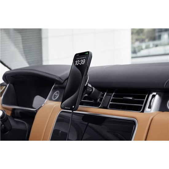 Suport auto PITAKA MagEZ Car Mount Pro 2 Qi2, Air Vent Mount, Compatibil MagSafe, Incarcare Wireless 15W, Negru (PITAKA, Suport auto) by www.silkase.ro Suport auto PITAKA MagEZ Car Mount Pro 2 Qi2, Air Vent Mount, Compatibil MagSafe, Incarcare Wireless 15W, Negru (Suport auto, CM2402N) by www.silkase.ro