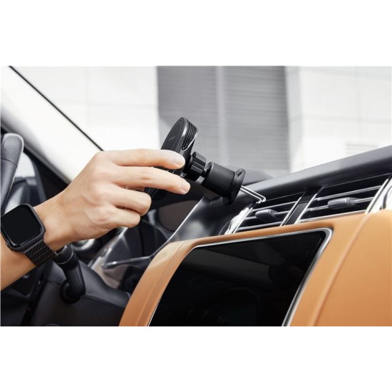 Suport auto PITAKA MagEZ Car Mount Pro 2 Qi2, Air Vent Mount, Compatibil MagSafe, Incarcare Wireless 15W, Negru (PITAKA, Suport auto) by www.silkase.ro Suport auto PITAKA MagEZ Car Mount Pro 2 Qi2, Air Vent Mount, Compatibil MagSafe, Incarcare Wireless 15W, Negru (Suport auto, CM2402N) by www.silkase.ro