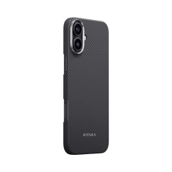 Husa de protectie Pitaka Ultra-Slim Aramida Magsafe pentru iPhone 16 Black / Grey Husa de protectie Pitaka Ultra-Slim Aramida Magsafe pentru iPhone 16 Black / Grey